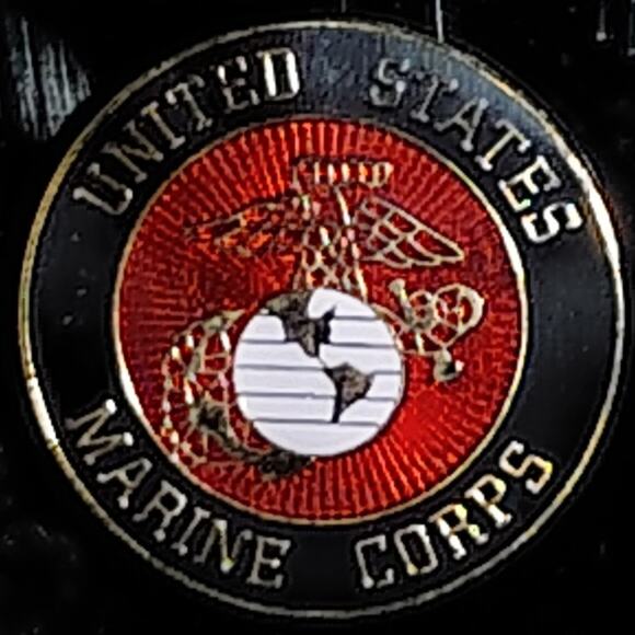 U.S. Marine Corps Badge Pin (Hat or Lapel), 1-1/2"D, By Mitchell Proffitt Comp. - Picture 1 of 3